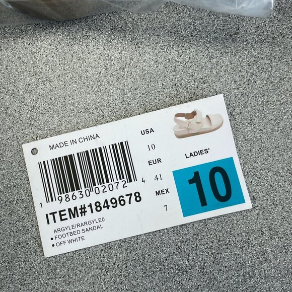 NEW Dolce Vita Argyle Beige Platform Sandals Women's Size 10 - Picture 4 of 7